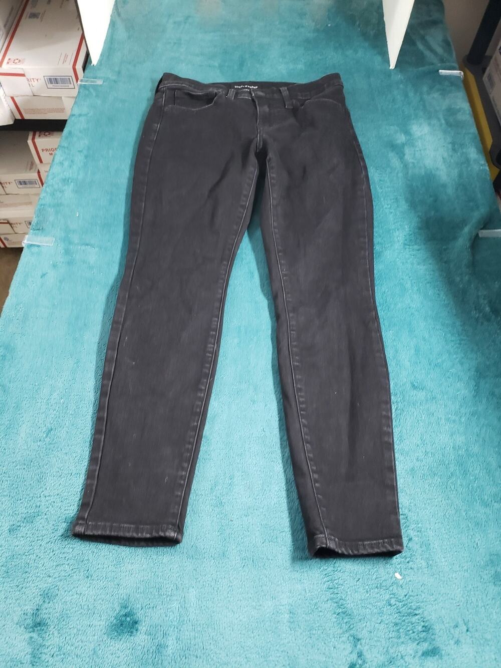 Lucky Brand Jeans Size 4 Womens Black Stretch Pants Ladies Mid Rise Ava Skinny